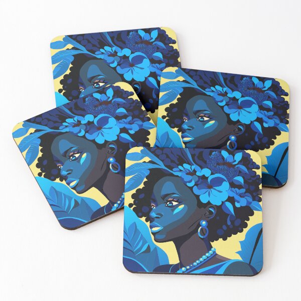 Item preview, Blue flowers lady designed and sold by lilbangdesigns.