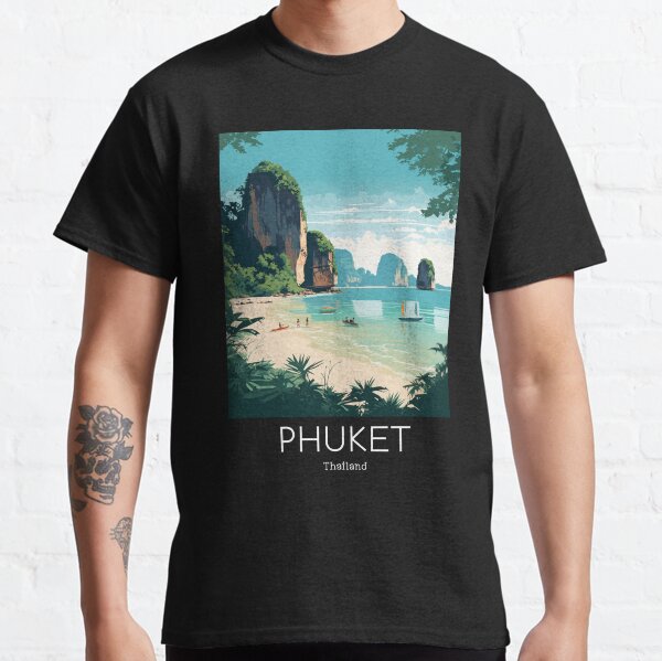 Item preview, A Vintage Travel Illustration of Phuket - Thailand  designed and sold by GoodOldVintage.