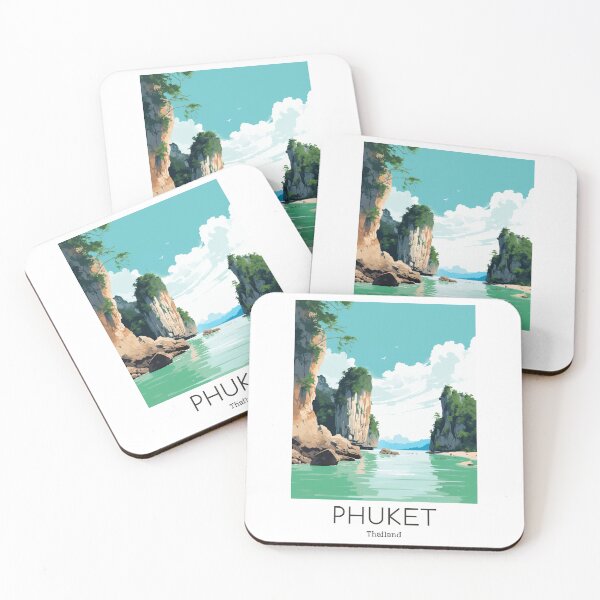 Item preview, A Vintage Travel Illustration of Phuket - Thailand  designed and sold by GoodOldVintage.