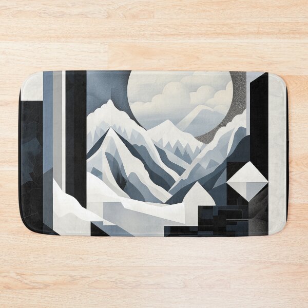 Artikelvorschau, Entdecken Sie "Simplistic & Minimalistic Snowy Winter Alps" mit Bauhaus-Flair entworfen und verkauft von ArtificialGenes.