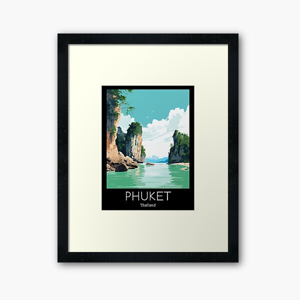 Item preview, A Vintage Travel Illustration of Phuket - Thailand  designed and sold by GoodOldVintage.