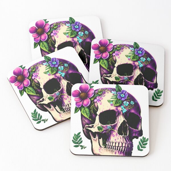 Item preview, Skull, Cross, flowers designed and sold by Thompika.