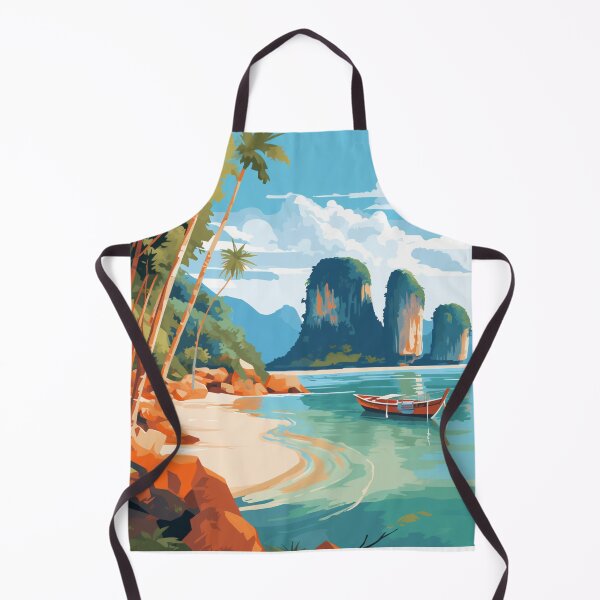 Item preview, A Vintage Travel Illustration of Phuket - Thailand designed and sold by GoodOldVintage.