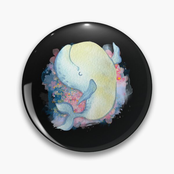 Item preview, Beluga Whale Swimming Watercolor Illustration designed and sold by kuremureDesign.