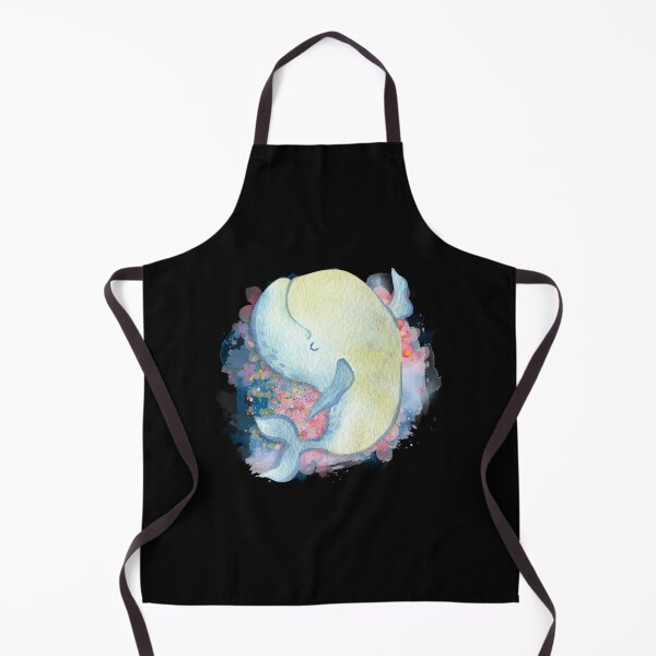 Item preview, Beluga Whale Swimming Watercolor Illustration designed and sold by kuremureDesign.