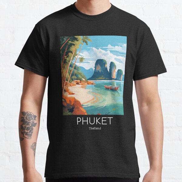 Item preview, A Vintage Travel Illustration of Phuket - Thailand  designed and sold by GoodOldVintage.