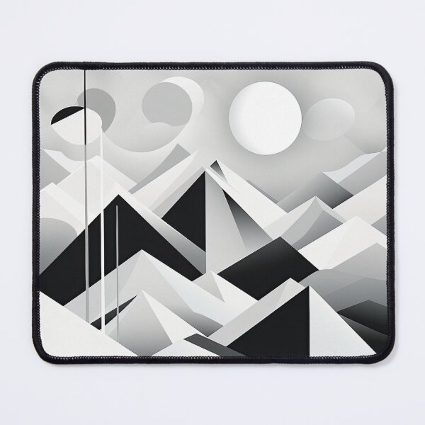 Item preview, Explore "Simplistic & Minimalistic Snowy Winter Alps" with Bauhaus Flair designed and sold by ArtificialGenes.