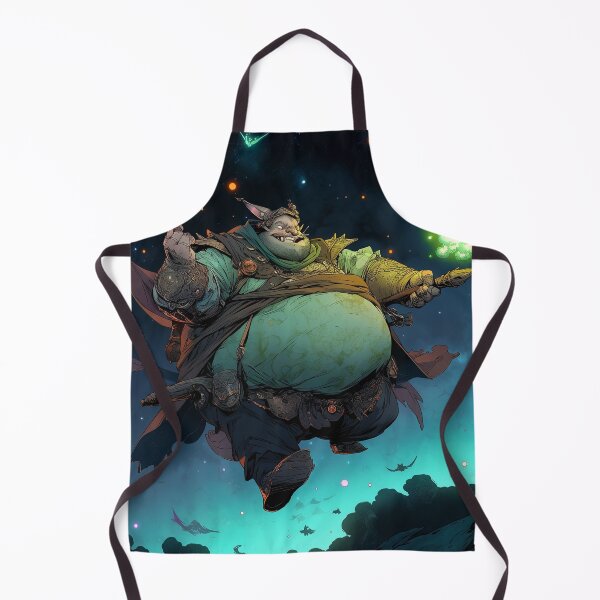 Item preview, Cool Leaping Chubby Magic Cartoon Orc designed and sold by bubblegoth.