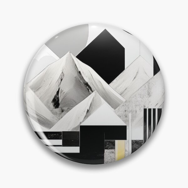Item preview, Explore "Simplistic & Minimalistic Snowy Winter Alps" with Bauhaus Flair designed and sold by ArtificialGenes.