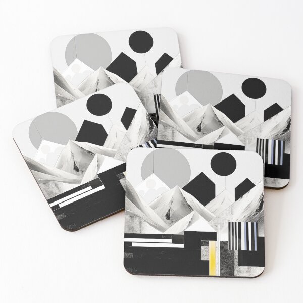 Item preview, Explore "Simplistic & Minimalistic Snowy Winter Alps" with Bauhaus Flair designed and sold by ArtificialGenes.