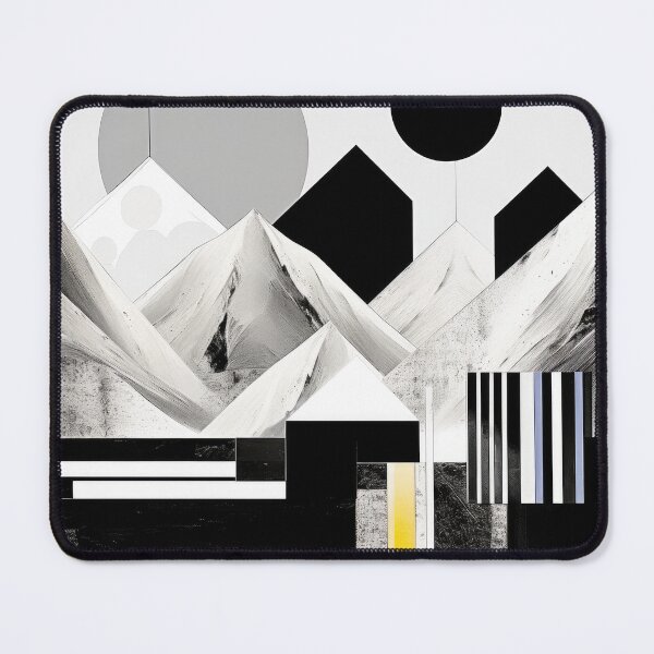 Item preview, Explore "Simplistic & Minimalistic Snowy Winter Alps" with Bauhaus Flair designed and sold by ArtificialGenes.