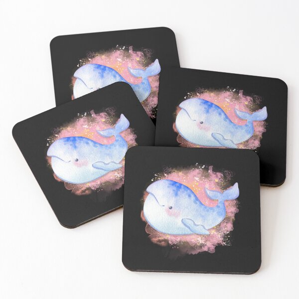 Item preview, Cute Baby Beluga Whale Swimming Watercolor Art designed and sold by kuremureDesign.