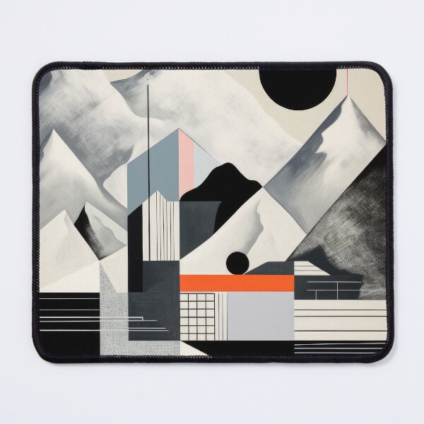 Item preview, Explore "Simplistic & Minimalistic Snowy Winter Alps" with Bauhaus Flair designed and sold by ArtificialGenes.