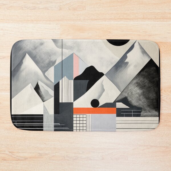 Artikelvorschau, Entdecken Sie "Simplistic & Minimalistic Snowy Winter Alps" mit Bauhaus-Flair entworfen und verkauft von ArtificialGenes.