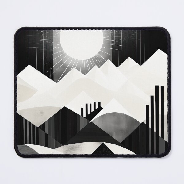 Item preview, Explore "Simplistic & Minimalistic Snowy Winter Alps" with Bauhaus Flair designed and sold by ArtificialGenes.