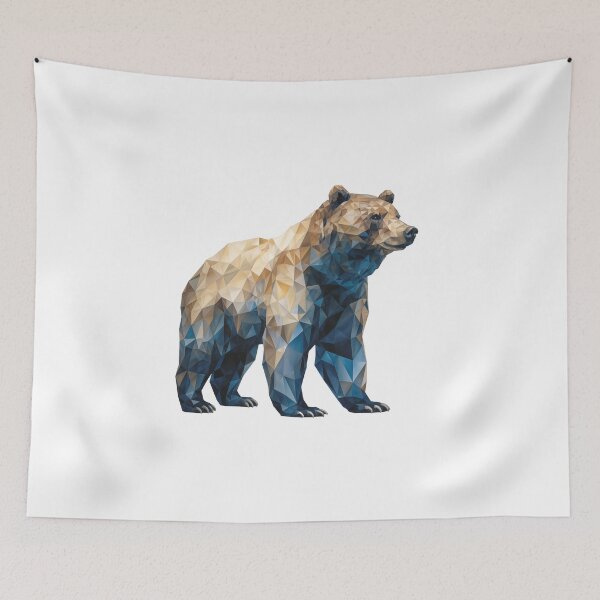Item preview, Bear made of triangles print designed and sold by Jarocosh.