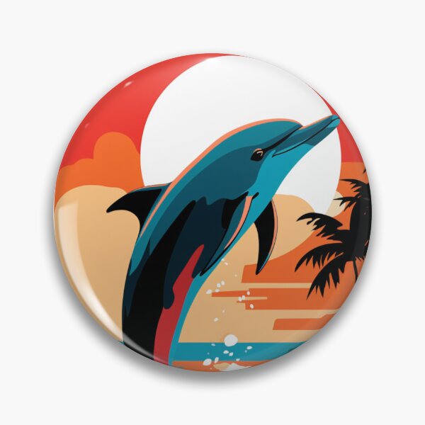 Item preview, Swimming Dolphin Modern Pop Art designed and sold by TheWildFlix.