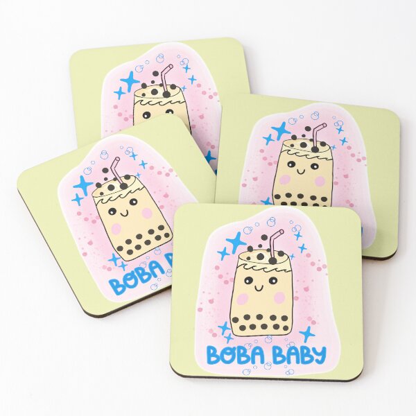 Item preview, Boba Baby Cute Kawaii Bubble Tea Time designed and sold by Renata Illustrata.