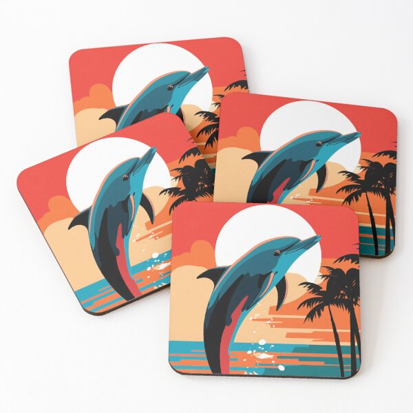 Item preview, Swimming Dolphin Modern Pop Art designed and sold by TheWildFlix.