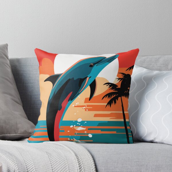 Item preview, Swimming Dolphin Modern Pop Art designed and sold by TheWildFlix.