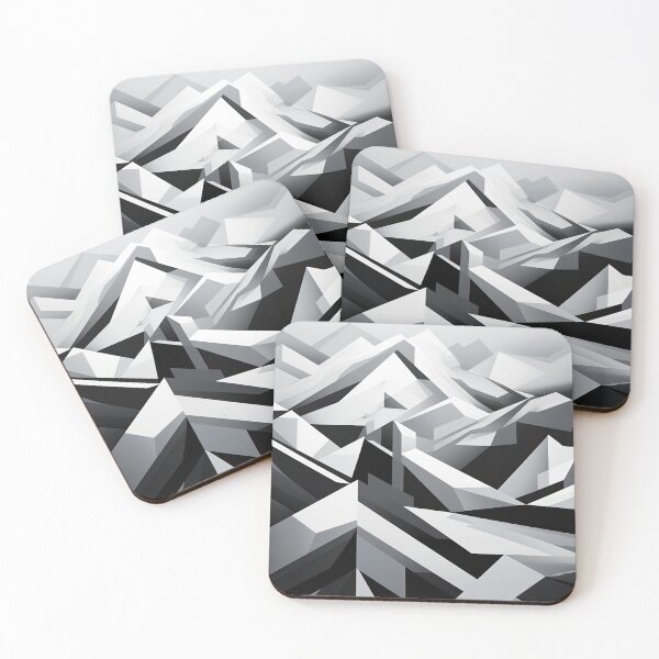 Artikelvorschau, Entdecken Sie "Simplistic & Minimalistic Snowy Winter Alps" mit Bauhaus-Flair entworfen und verkauft von ArtificialGenes.