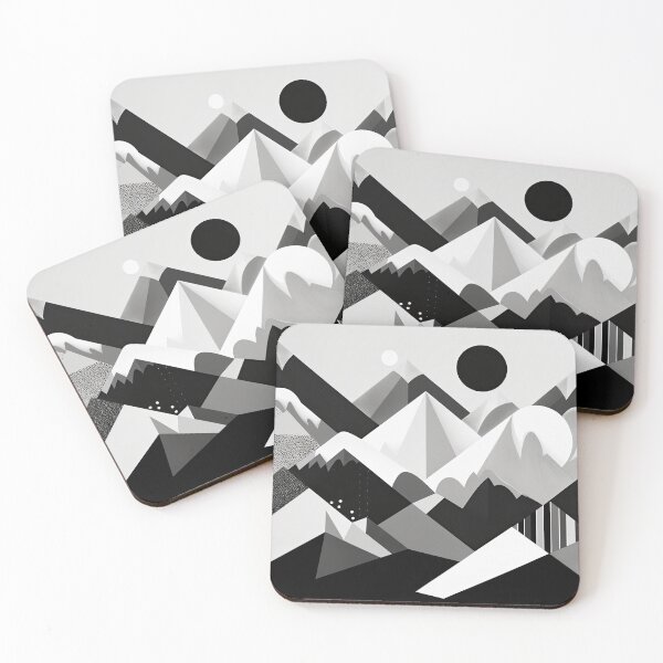Artikelvorschau, Entdecken Sie "Simplistic & Minimalistic Snowy Winter Alps" mit Bauhaus-Flair entworfen und verkauft von ArtificialGenes.