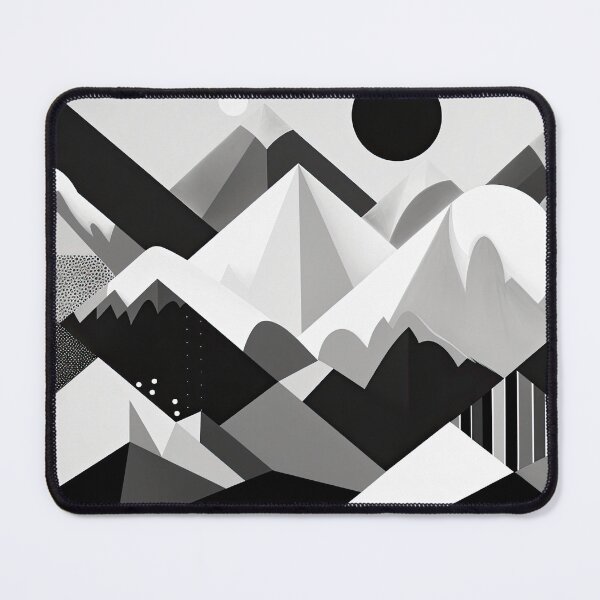 Item preview, Explore "Simplistic & Minimalistic Snowy Winter Alps" with Bauhaus Flair designed and sold by ArtificialGenes.