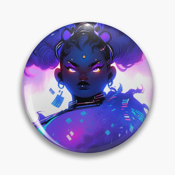 Item preview, Beautiful Magic Glowing Purple Anime Girl designed and sold by bubblegoth.