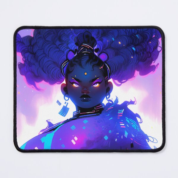 Item preview, Beautiful Magic Glowing Purple Anime Girl designed and sold by bubblegoth.
