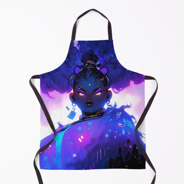 Item preview, Beautiful Magic Glowing Purple Anime Girl designed and sold by bubblegoth.