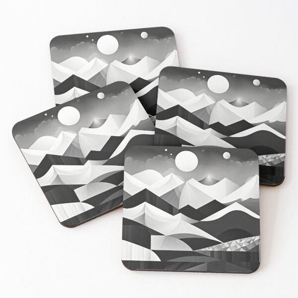 Artikelvorschau, Entdecken Sie "Simplistic & Minimalistic Snowy Winter Alps" mit Bauhaus-Flair entworfen und verkauft von ArtificialGenes.