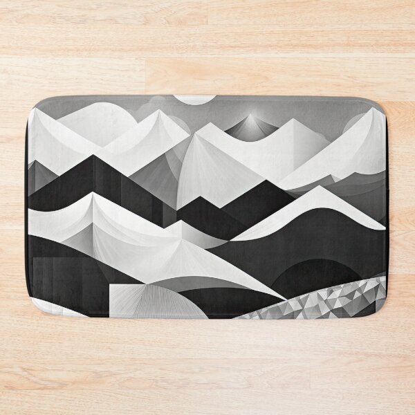 Artikelvorschau, Entdecken Sie "Simplistic & Minimalistic Snowy Winter Alps" mit Bauhaus-Flair entworfen und verkauft von ArtificialGenes.