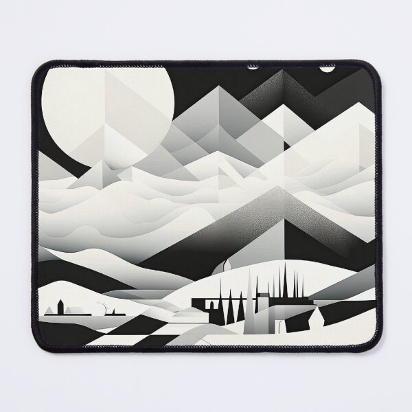 Item preview, Explore "Simplistic & Minimalistic Snowy Winter Alps" with Bauhaus Flair designed and sold by ArtificialGenes.