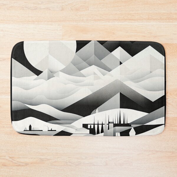 Artikelvorschau, Entdecken Sie "Simplistic & Minimalistic Snowy Winter Alps" mit Bauhaus-Flair entworfen und verkauft von ArtificialGenes.