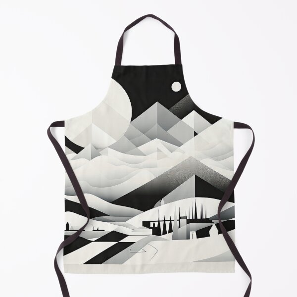 Item preview, Explore "Simplistic & Minimalistic Snowy Winter Alps" with Bauhaus Flair designed and sold by ArtificialGenes.
