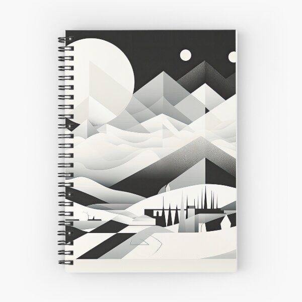 Item preview, Explore "Simplistic & Minimalistic Snowy Winter Alps" with Bauhaus Flair designed and sold by ArtificialGenes.