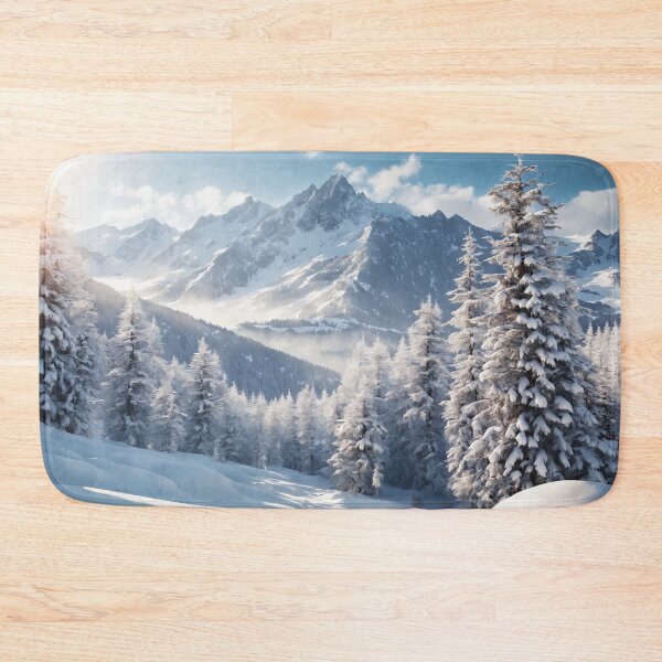 Item preview, Winter landscape with mountain and forest designed and sold by twisted-dot.