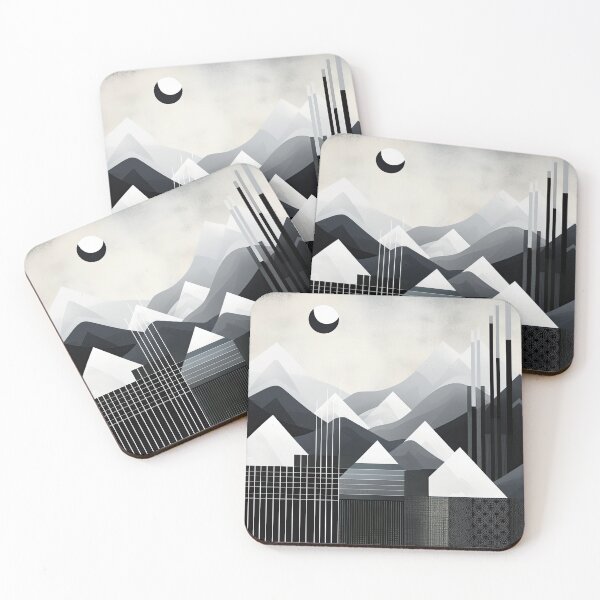 Artikelvorschau, Entdecken Sie "Simplistic & Minimalistic Snowy Winter Alps" mit Bauhaus-Flair entworfen und verkauft von ArtificialGenes.