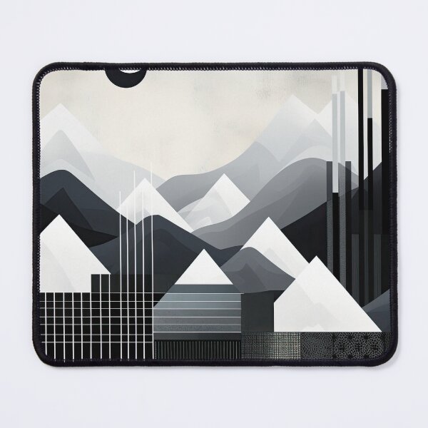 Item preview, Explore "Simplistic & Minimalistic Snowy Winter Alps" with Bauhaus Flair designed and sold by ArtificialGenes.