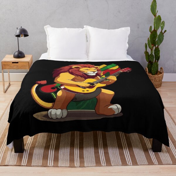 Item preview, Rasta Lion Playing Reggae Guitar designed and sold by reggaeartgifts.