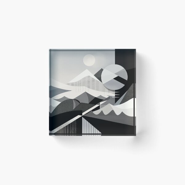 Artikelvorschau, Entdecken Sie "Simplistic & Minimalistic Snowy Winter Alps" mit Bauhaus-Flair entworfen und verkauft von ArtificialGenes.