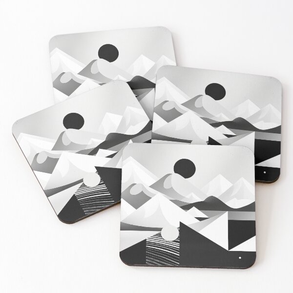 Item preview, Explore "Simplistic & Minimalistic Snowy Winter Alps" with Bauhaus Flair designed and sold by ArtificialGenes.
