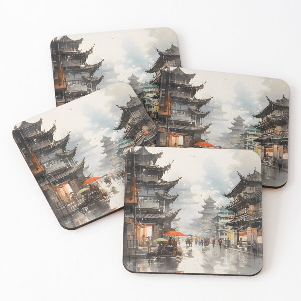 Item preview, Chinese ink wash city designed and sold by MarkBobo.