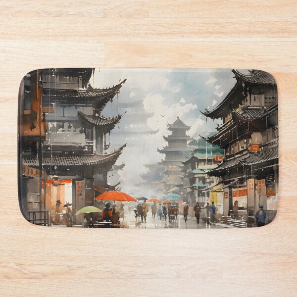 Item preview, Chinese ink wash city designed and sold by MarkBobo.