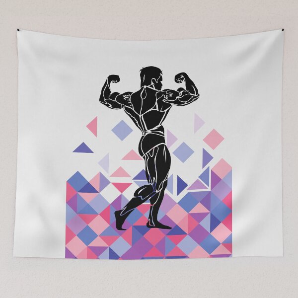 Item preview, Retro Bodybuilder Twisted Double Bicep Pose designed and sold by Sturdust.