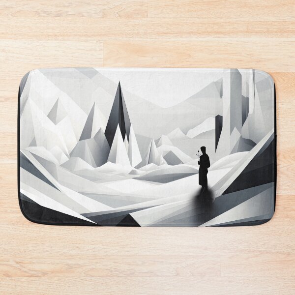 Artikelvorschau, Entdecken Sie "Simplistic & Minimalistic Snowy Winter Alps" mit Bauhaus-Flair entworfen und verkauft von ArtificialGenes.