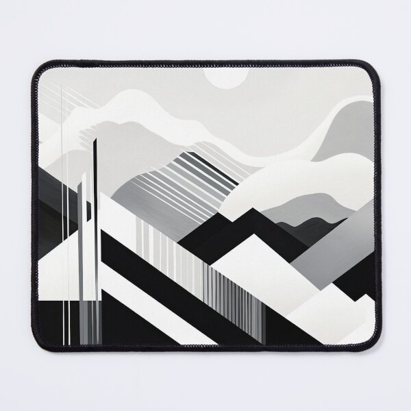 Item preview, Explore "Simplistic & Minimalistic Snowy Winter Alps" with Bauhaus Flair designed and sold by ArtificialGenes.