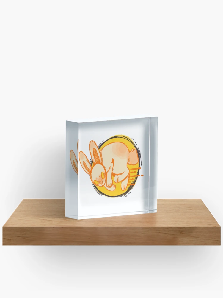 Thumbnail 2 of 5, Acrylic Block, Frantic Rabbit designed and sold by LetteSpaghetti.