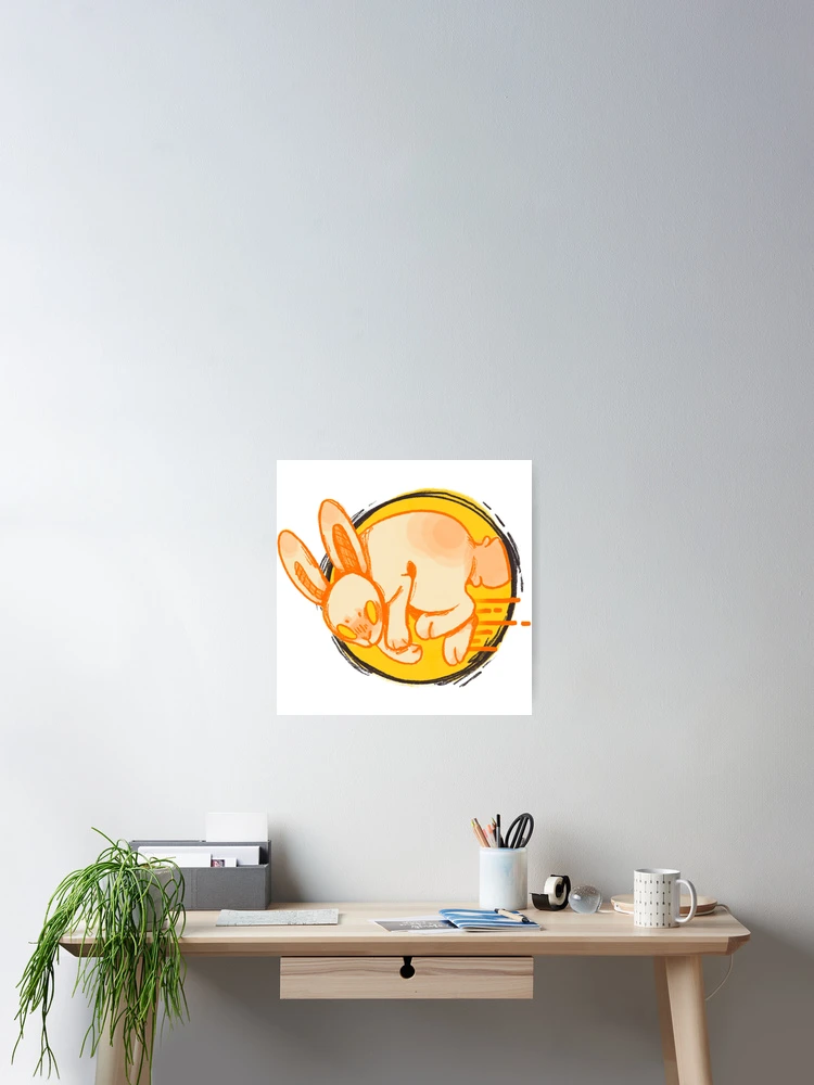 Thumbnail 2 of 3, Poster, Frantic Rabbit designed and sold by LetteSpaghetti.