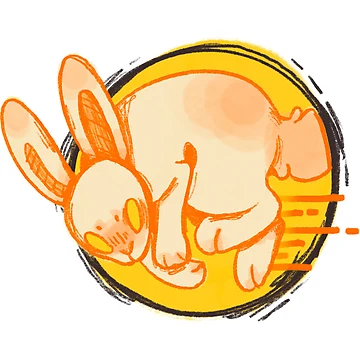 Artwork thumbnail, Frantic Rabbit by LetteSpaghetti
